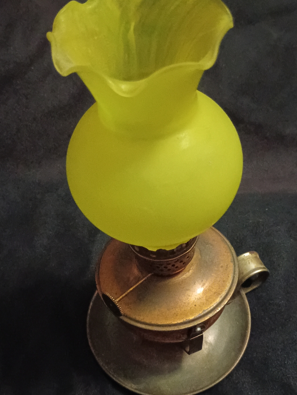 Source Unknown Yellow Scalloped Glass Lamp Shade for Lantern